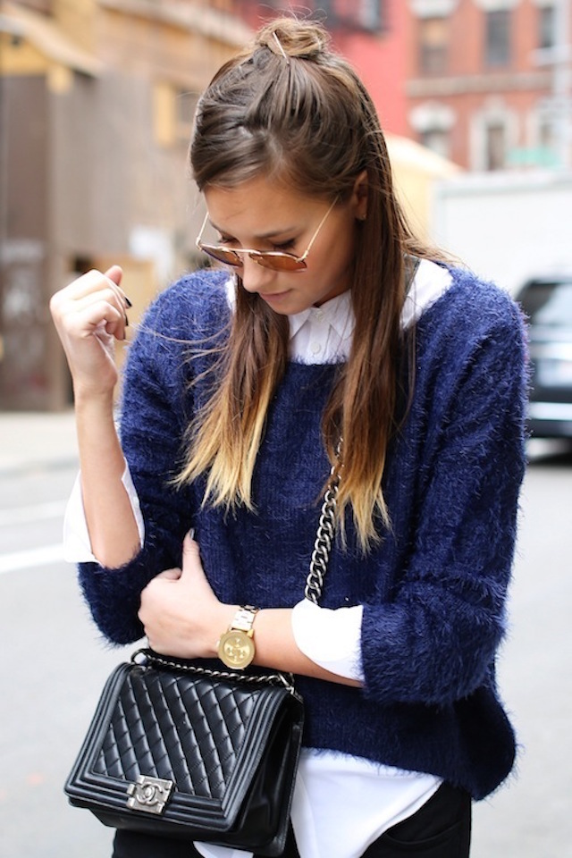 13-Le-Fashion-Blog-19-Ways-To-Wear-A-Half-Up-Top-Knot-Bun-Long-Brown-Hair-Via-We-Wore-What